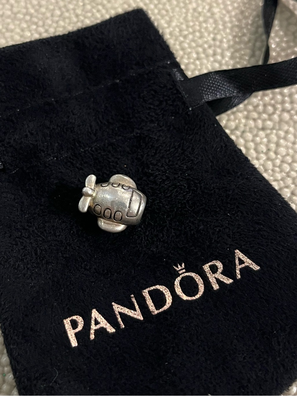 Genuine Vintage Retired Pandora Propeller Plane Charm S925 ALE